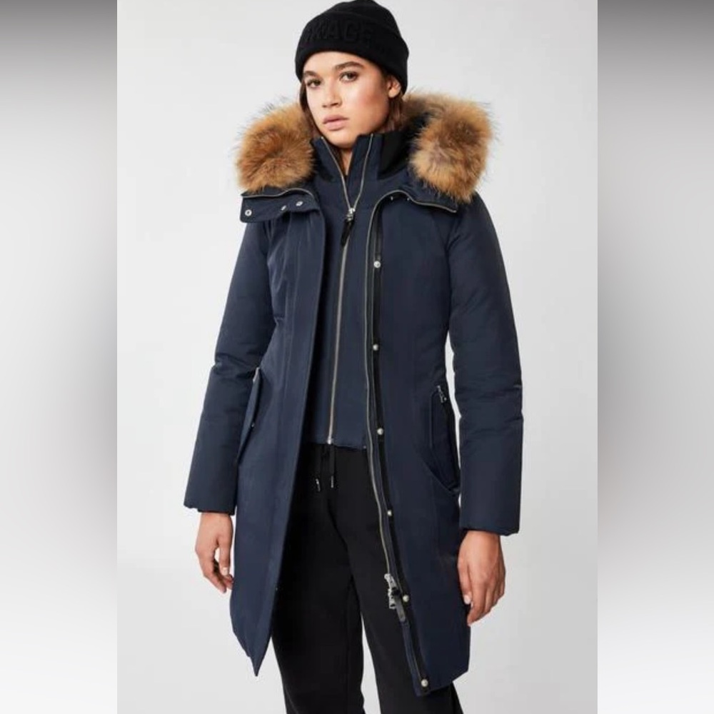 MACKAGE HARLOWE - DOWN COAT WITH REMOVABLE NATURAL FUR